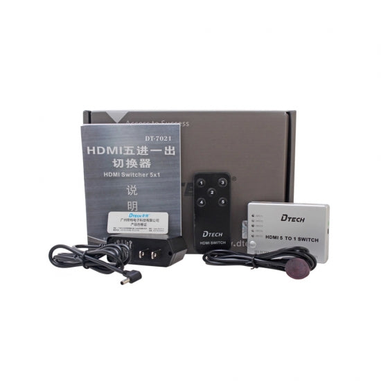 DTECH DT-7021 5 TO 1 HDMI SWITCH DTECH DT-7021 5 TO 1 HDMI SWITCH